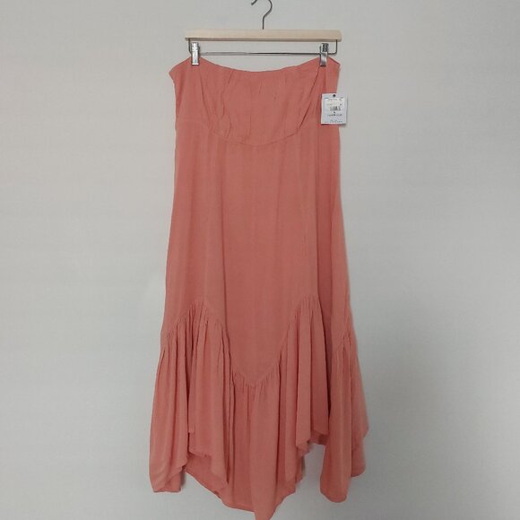O'Neill Dresses & Skirts - NWT O’Neill Carolina Strapless Maxi Dress Coral Pink Smocked XL Womens